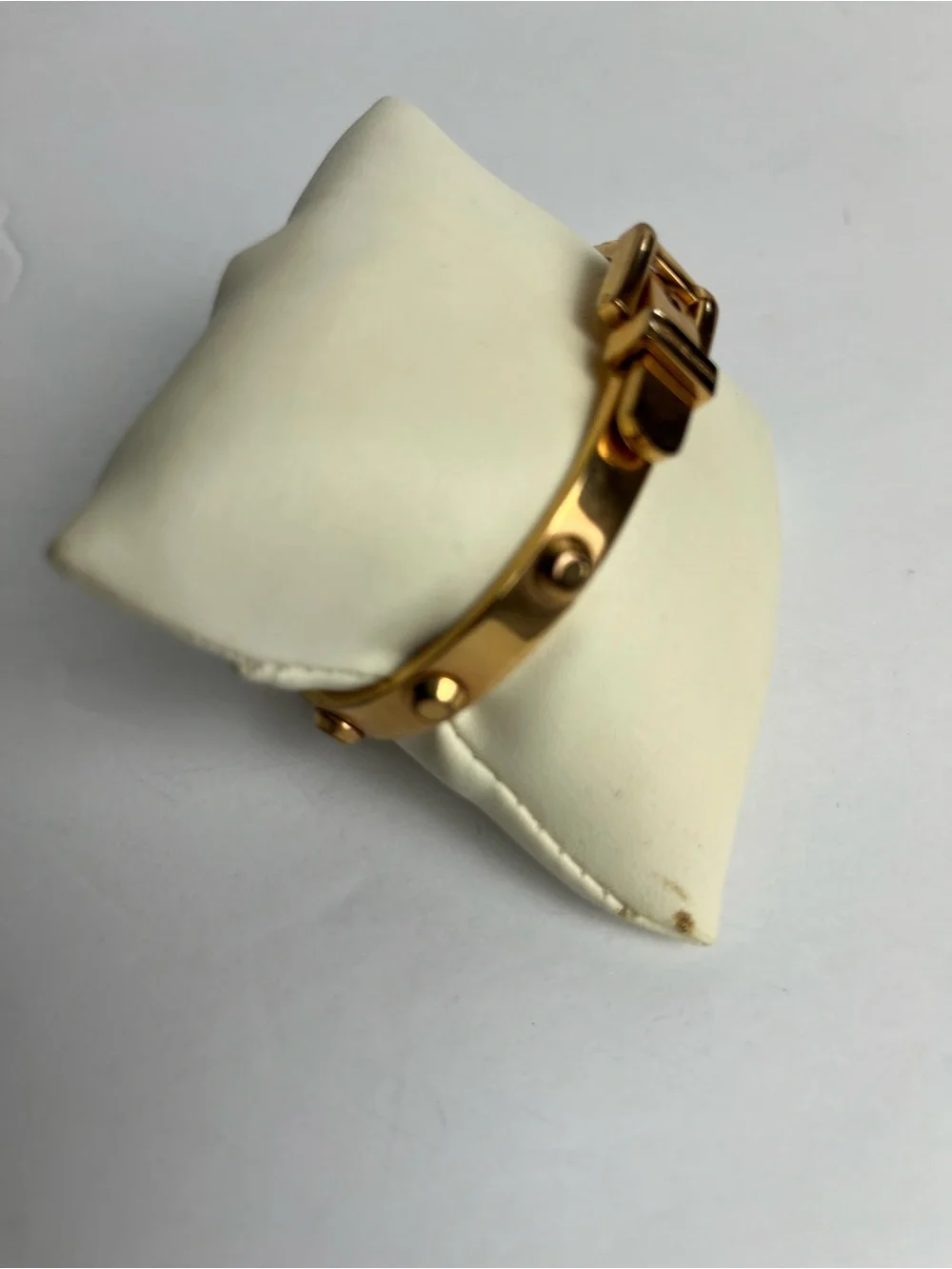 Michael Kors Gold Tone Belt Buckle Bangle Bracelet Women Jewelry